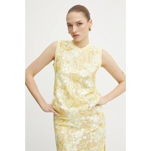 Bluza Ermanno Scervino za žene, boja: žuta, s aplikacijom, 56TL017EZ0