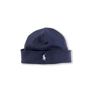 Pamučna kapa Polo Ralph Lauren boja: tamno plava, od tanke pletenine, 320552454003