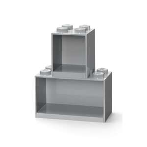 Set zidnih polica Lego boja: siva