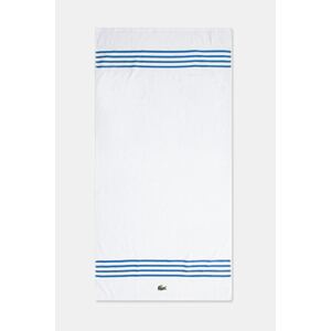 Pamučni ručnik Lacoste LCOURTLI Aerien 70 x 140 cm boja: bijela