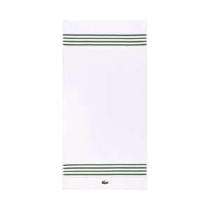 Pamučni ručnik Lacoste LCOURTLI Vert 70 x 140 cm boja: bijela
