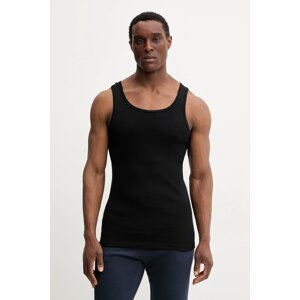 Pamučna majica Resteröds ORIGINAL ribtank GOTS 2-pack boja: crna, 7027.1