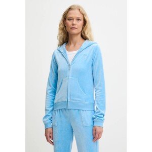 Dukserica Juicy Couture HERITAGE ROBYN HOODIE za žene, s kapuljačom, s aplikacijom, JCSEBJ007