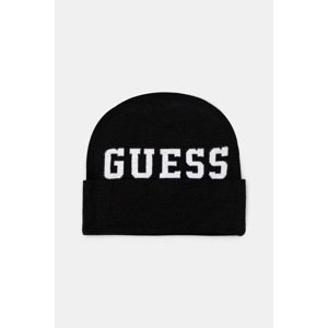 Dječja kapa Guess boja: crna, od tanke pletenine, L5YZ04 Z3GW0