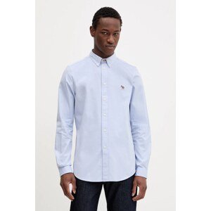 Pamučna košulja PS Paul Smith slim, s button-down ovratnikom, M2R-599R-PZEBRA