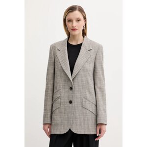 Sako s primjesom vune PS Paul Smith boja: siva, jednoredno zakopčavanje, s uzorkom, W2R-424J-T31313