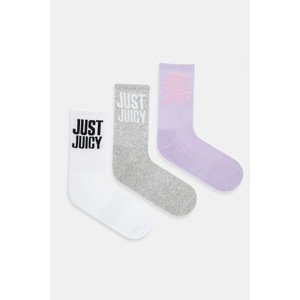 Čarape Juicy Couture CREW SOCK 3 PACK 3-pack boja: bijela, JCAXS225706