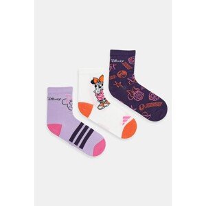 Dječje čarape adidas Performance 3-pack boja: ljubičasta, JM1826