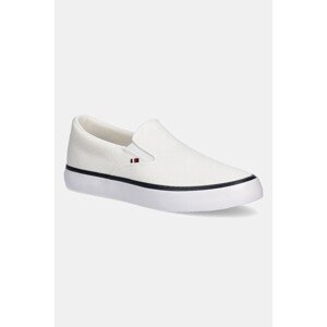 Tenisice Tommy Hilfiger TH HI VULC CORE LOW II SLIPON boja: bijela, FM0FM05514