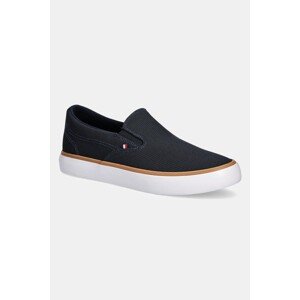 Tenisice Tommy Hilfiger TH HI VULC CORE LOW II SLIPON boja: tamno plava, FM0FM05514