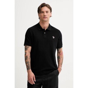 Pamučna polo majica PS Paul Smith boja: crna, bez uzorka, M2R-183K-PZEBRA