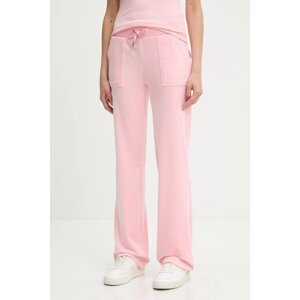 Donji dio trenirke Juicy Couture DEL RAY POCKETED PANT boja: ružičasta, bez uzorka, JCAP180