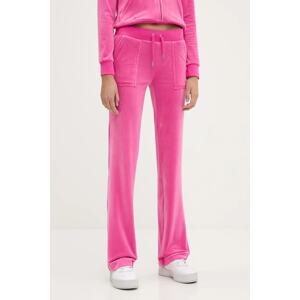 Donji dio trenirke Juicy Couture DEL RAY POCKETED PANT boja: ružičasta, bez uzorka, JCAP180