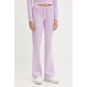 Donji dio trenirke Juicy Couture JERSEY APOLLO PANT boja: ljubičasta, s aplikacijom, JCWBJ125311