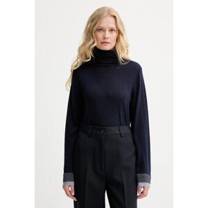 Vuneni pulover PS Paul Smith boja: tamno plava, lagane, s dolčevitom, W2R-420NJ-N31241