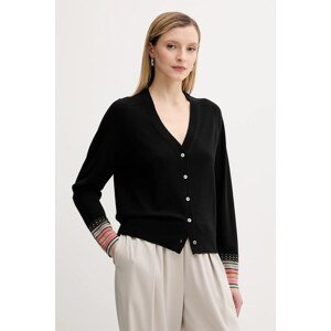 Vuneni kardigan PS Paul Smith boja: crna, lagane, W2R-578N-T31327