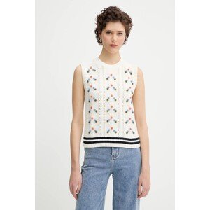 Prsluk s primjesom vune PS Paul Smith boja: bež, W2R-592N-T31335