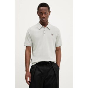 Pamučna polo majica PS Paul Smith boja: siva, bez uzorka, M2R-485ZZ-T21858