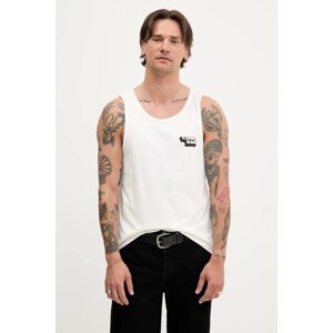 Pamučni top Tommy Jeans boja: bijela, DM0DM21783