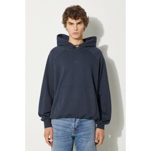 Pamučna dukserica Vans Premium Classics LX Hoodie Fleece za muškarce, boja: tamno plava, s kapuljačom, bez uzorka, VN000GZ1D6Q1
