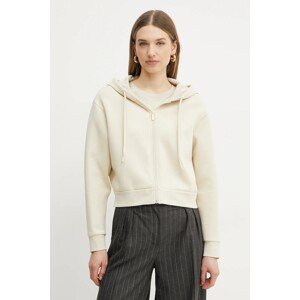Dukserica Armani Exchange za žene, boja: bež, s kapuljačom, bez uzorka, XW000822 AF10818
