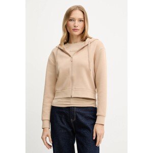 Dukserica Armani Exchange za žene, boja: bež, s kapuljačom, bez uzorka, XW000822 AF10818