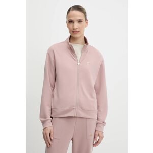 Dukserica EA7 Emporio Armani za žene, boja: smeđa, bez uzorka, AF12643.7W000191