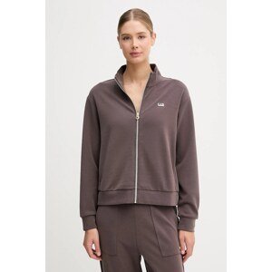 Dukserica EA7 Emporio Armani za žene, boja: smeđa, bez uzorka, AF12643.7W000191