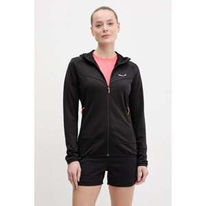 Dukserica outdoor Salewa Puez Altavia boja: crna, s kapuljačom, bez uzorka, 00.0000029137