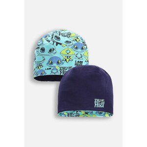 Kapa Coccodrillo boja: tirkizna, od tanke pletenine, ACCESSORIES SPRING BOY