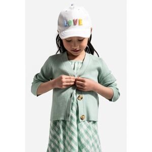 Pamučna kapa sa šiltom za bebe Coccodrillo boja: bijela, s aplikacijom, ACCESSORIES SUMMER GIRL
