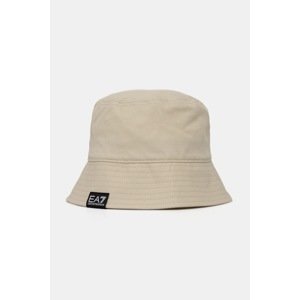 Pamučni šešir EA7 Emporio Armani boja: bež, pamučne, AF11989.7X000048