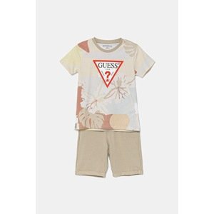 Pamučna dječja trenirka Guess boja: bež, N5GG05 K8HM4