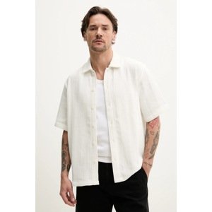 Košulja Resteröds Kirk Shirt za muškarce, boja: bijela, regular, s klasičnim ovratnikom, 10251.7400