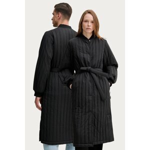 Jakna Rains Banja Liner W Coat T1 boja: crna, za prijelazno razdoblje, 21870