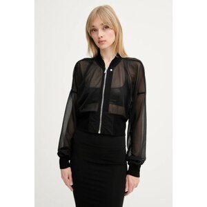 Jakna Rick Owens Lilies boja: crna, za prijelazno razdoblje, LI01E4708OT
