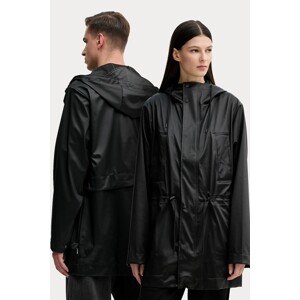 Jakna Rains Bold Long Jacket W3 boja: crna, za prijelazno razdoblje, 12110