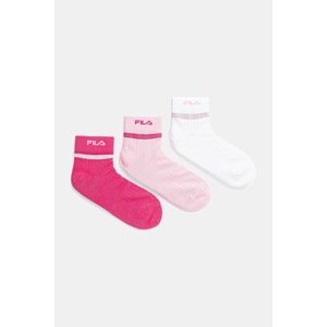 Dječje čarape Fila 3-pack boja: ružičasta, F2112