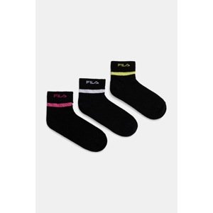Dječje čarape Fila 3-pack boja: crna, F2112