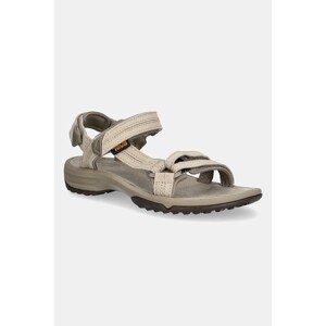 Sandale Teva Terra Fi Lite Suede za žene, boja: bež, 1124035