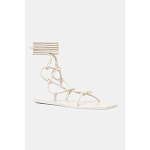 Kožne sandale Rick Owens Lilies Penta boja: bež, LI01E4808