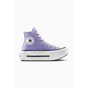Tenisice Converse Chuck Taylor All Star Lift Double Stack boja: ljubičasta, A15206C