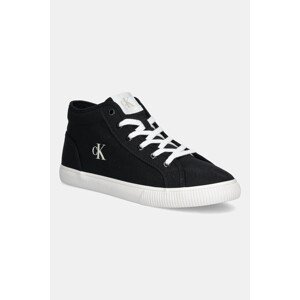Tenisice Calvin Klein Jeans ESS VULC MID MG CANVAS boja: crna, YM0YM01210