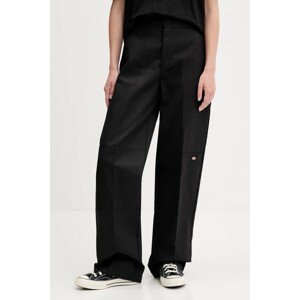 Hlače Dickies boja: crna, široke, visoki struk, DK0DW283BLK1