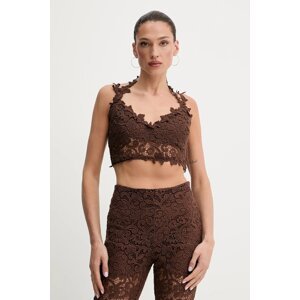 Top Ermanno Scervino boja: smeđa, bez uzorka, D464L601HGJ