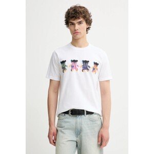 Pamučna majica PS Paul Smith za muškarce, boja: bijela, s tiskom, M2R.011R.PP5131