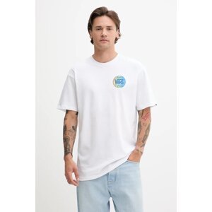 Pamučna majica Vans boja: bijela, s tiskom, VN000M6RWHT1