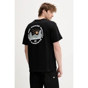 Pamučna majica Dickies boja: crna, s tiskom, DK0A4Z8PBLK1