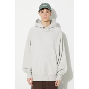 Pamučna dukserica Vans Premium Standards Hoodie Fleece LX za muškarce, boja: bež, s kapuljačom, melanž, VN000GZ1RKZ1