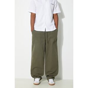 Pamučne hlače Vans Premium Standards Easy Trouser LX boja: zelena, ravni kroj, VN000GZ2KCZ1